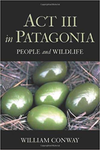 Act III in Patagonia Book Cover with 5 green eggs in a nest