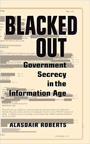 Blacked out government secrecy book cover
