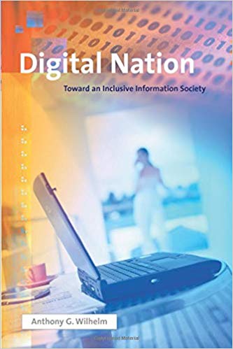 Digital Nation Cover with a computer and woman on the phone
