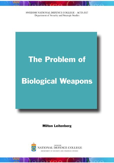 The Problem of Biological Weapons book cover