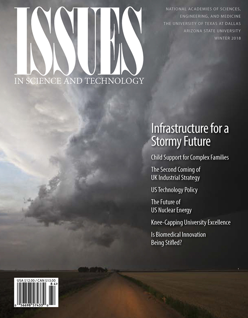 Magazine cover show a thunderstorm approaching farmland