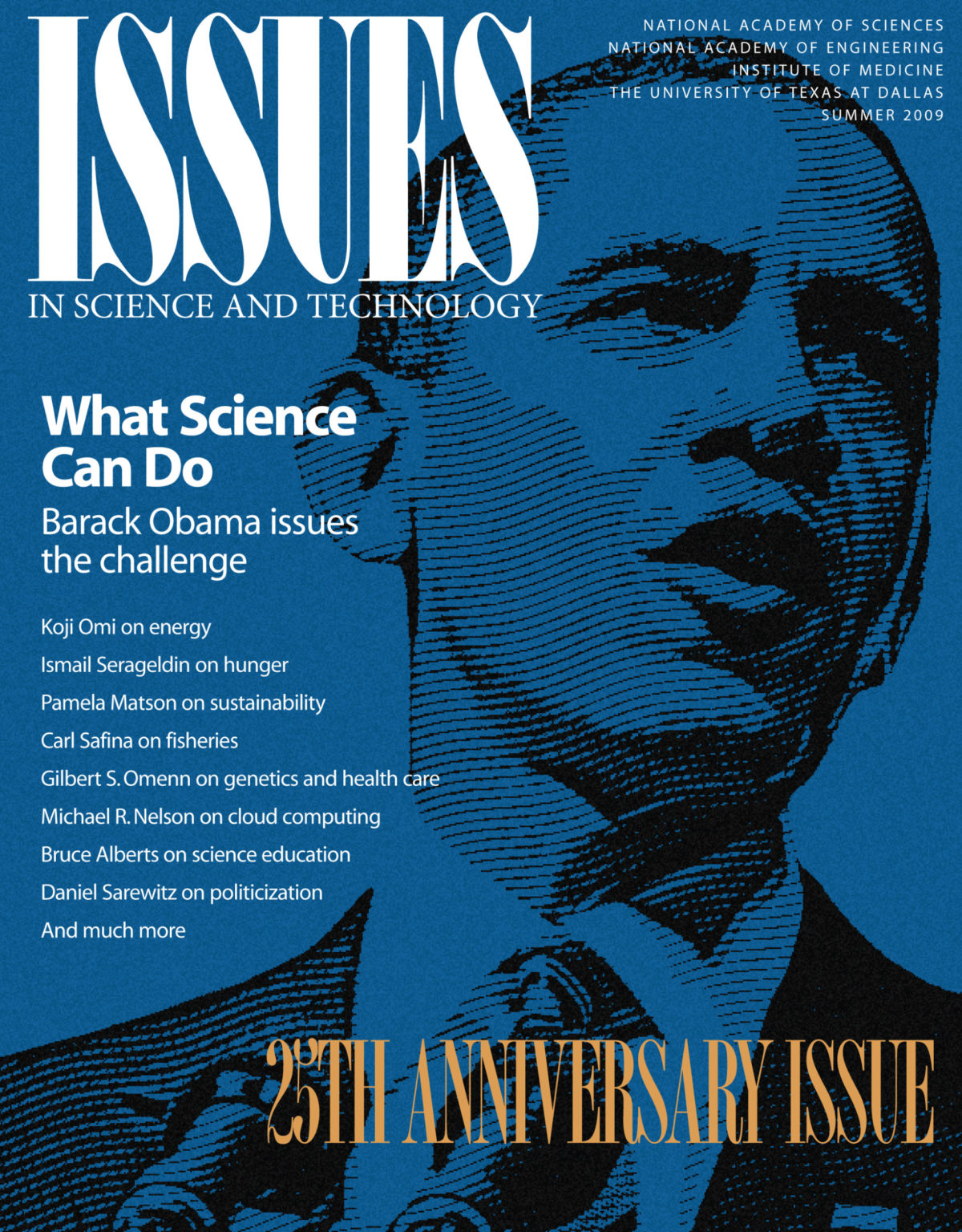 Issues Summer 2009 What Science Cab Do Front Cover featuring Barack Obama