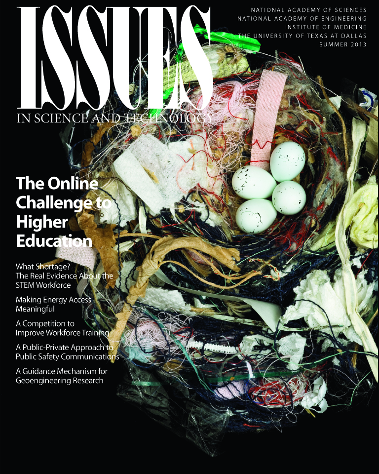 Issues Summer 2013 The online challenge of higher education cover