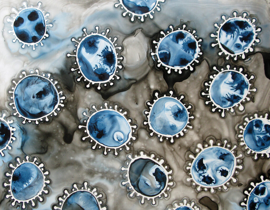 Close up of Corona Cells by Indigo