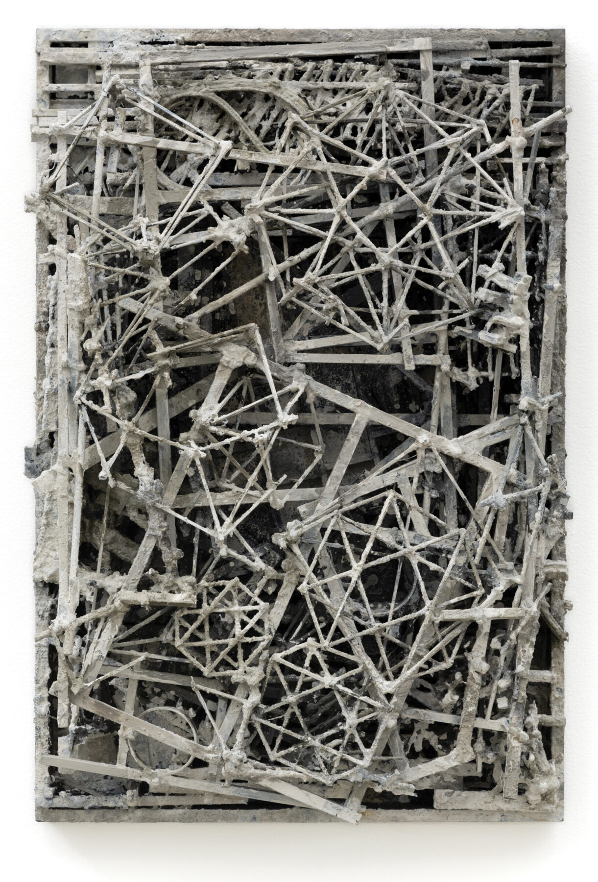 STEPHEN TALASNIK, House of Bones, 2015-2023;
Wood and mica; 32 x 24 x 6 inches