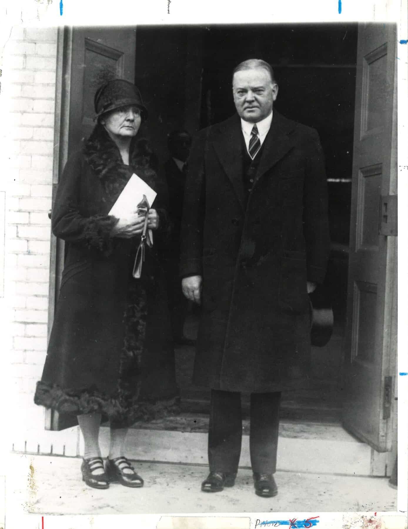 Madame Marie Curie and US President Herbert Hoover at the NAS Building, October 30, 1929. NAS Archives.