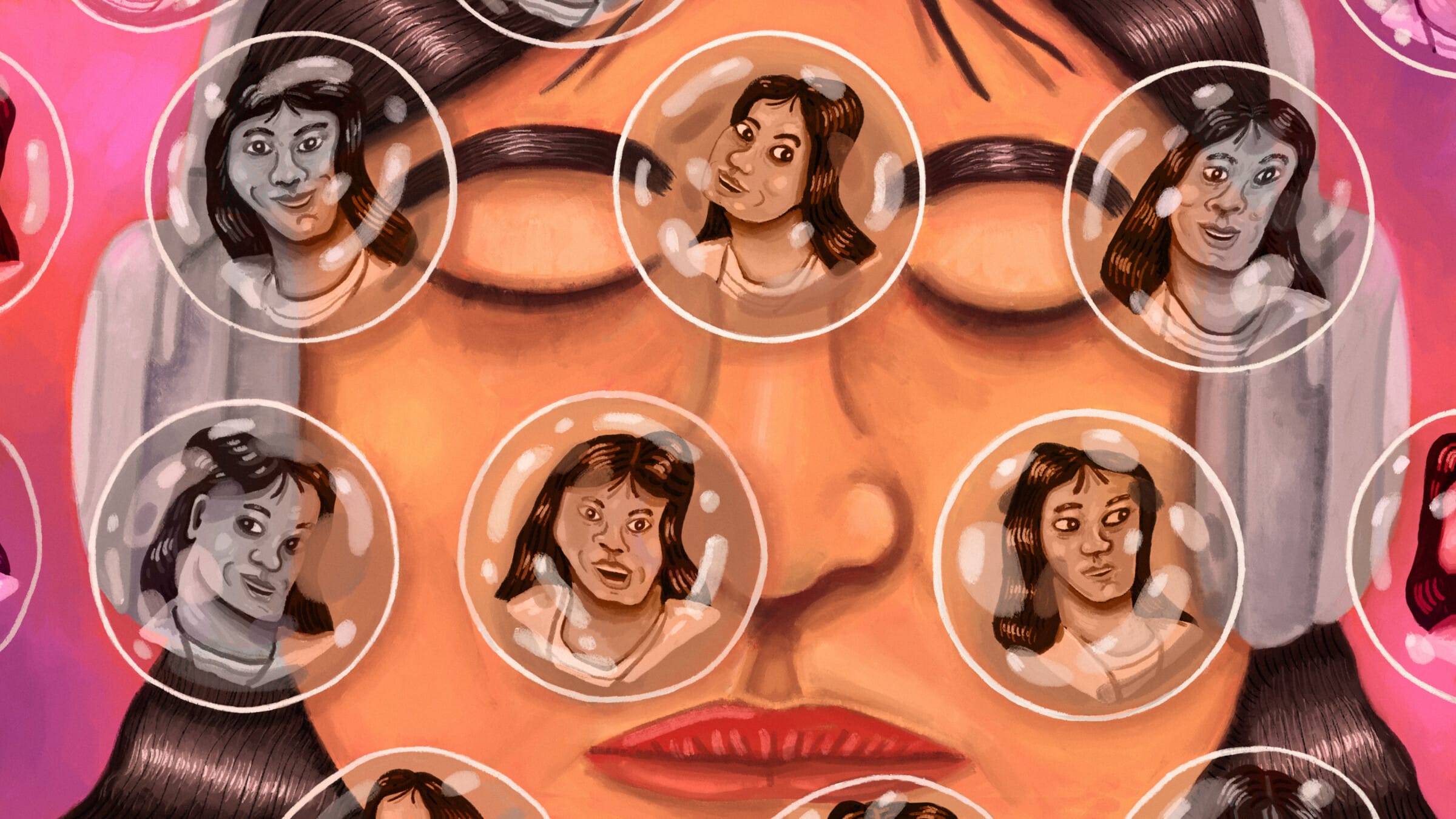 "The AI House of Mirrors" illustration by Rey Velasquez Sagcal