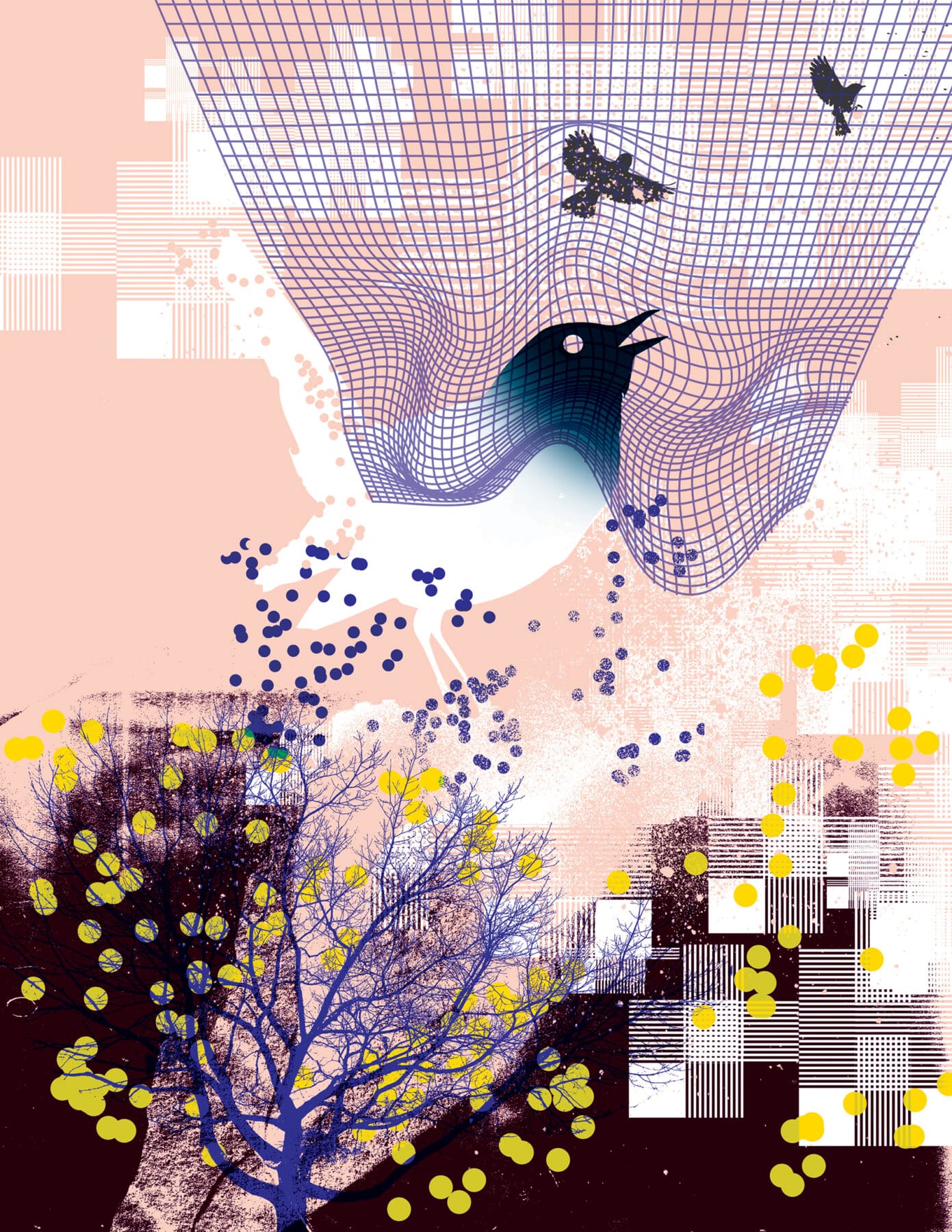 Shonagh Rae's illustration for "Techno-Origami" by Roger Sederat