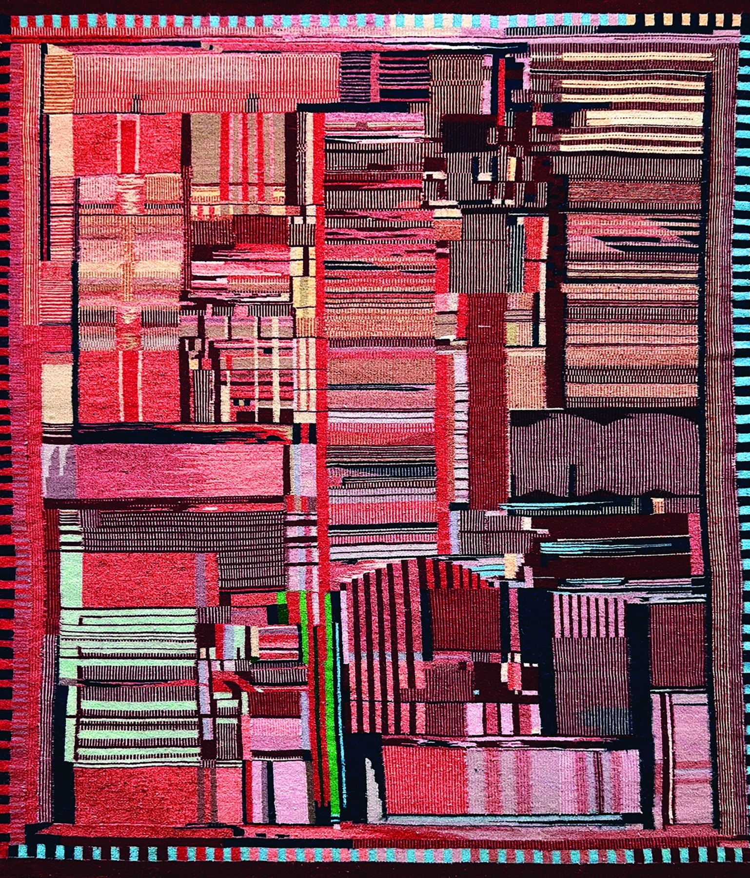 Marilou Schultz, "Replica of a Chip," 1994, wool, 47 x 57 inches. Collection of the American Indian Science and Engineering Society.