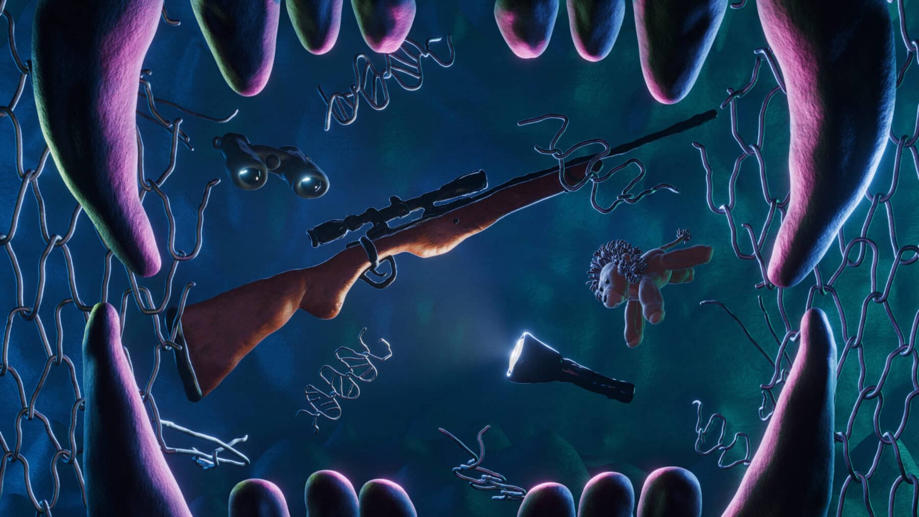 Rey Velazquez Sagcal's illustration for "A Lion Roars in Longyearbyen" by Margrét Helgadóttir