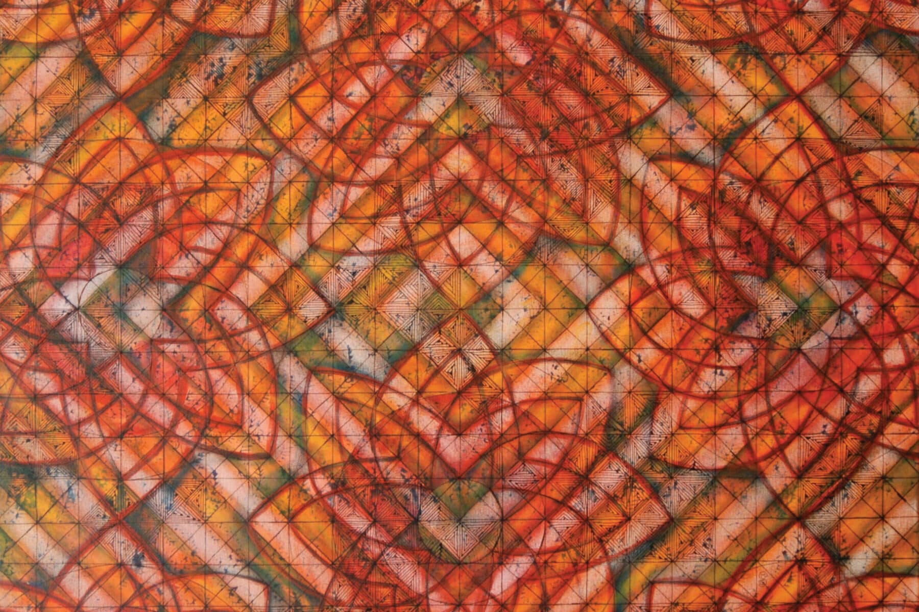 Shanthi Chandrasekar, Maya – Hridaya Kamalam, 2011, acrylic on canvas, 44 x 40 inches.