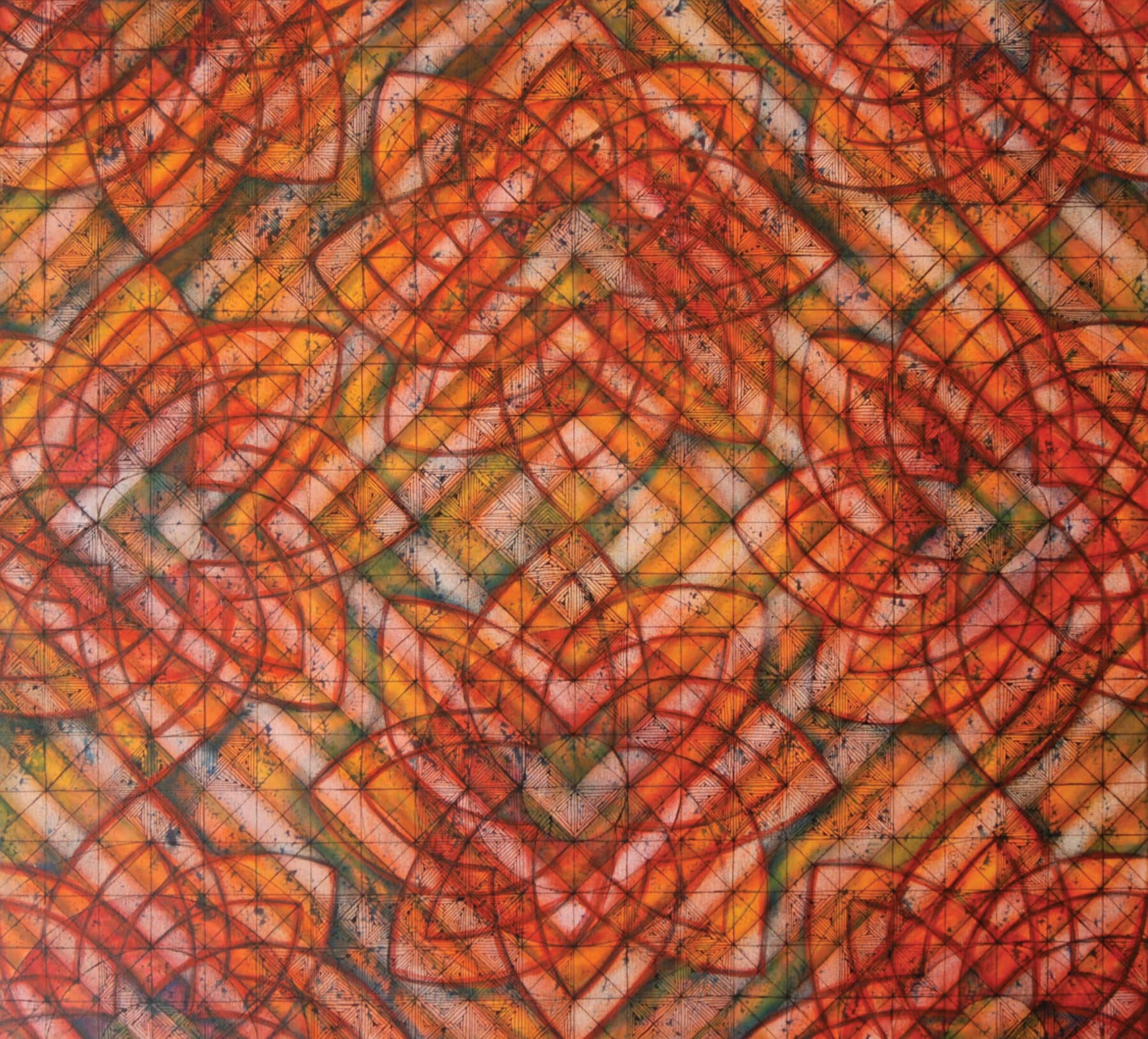 Shanthi Chandrasekar, Maya – Hridaya Kamalam, 2011, acrylic on canvas, 44 x 40 inches.
