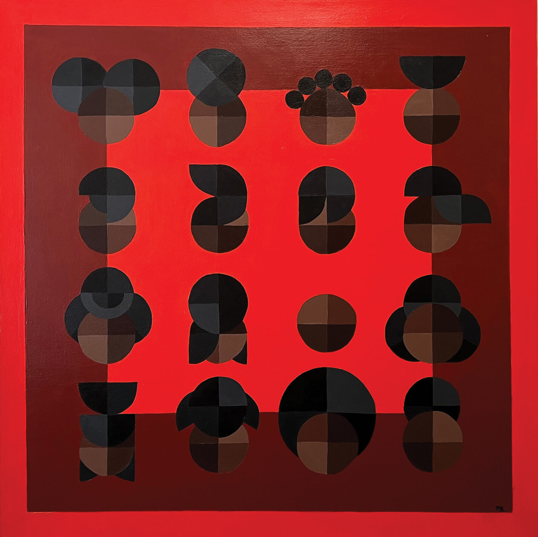 Fitgi Saint-Louis, Aunties, 2022, acrylic on canvas, 40 x 40 inches.