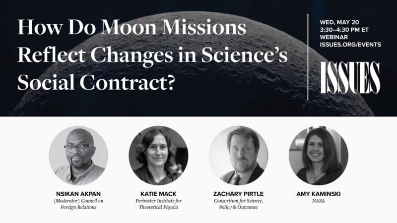 How Do Moon Missions Reflect Changes in Science's Social Contract?